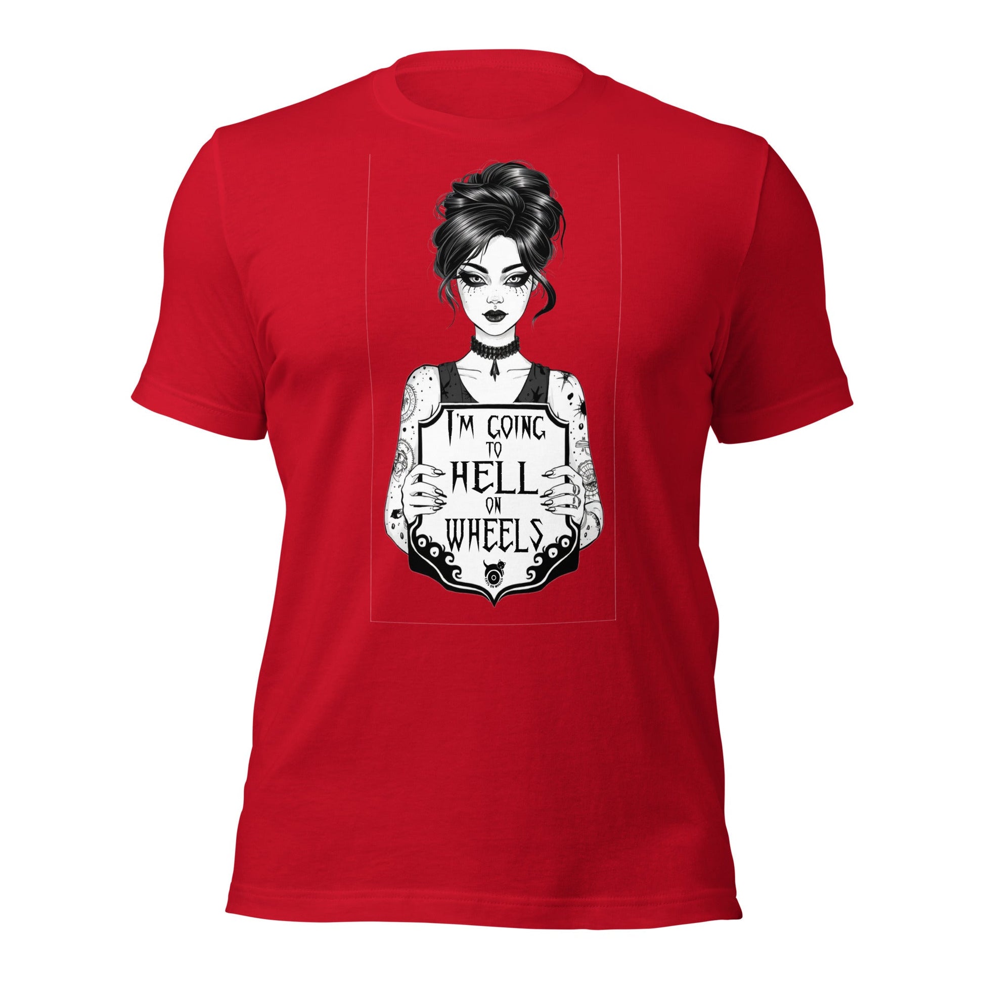 Going to Hell on Wheels t - shirt - Cats on Wheels