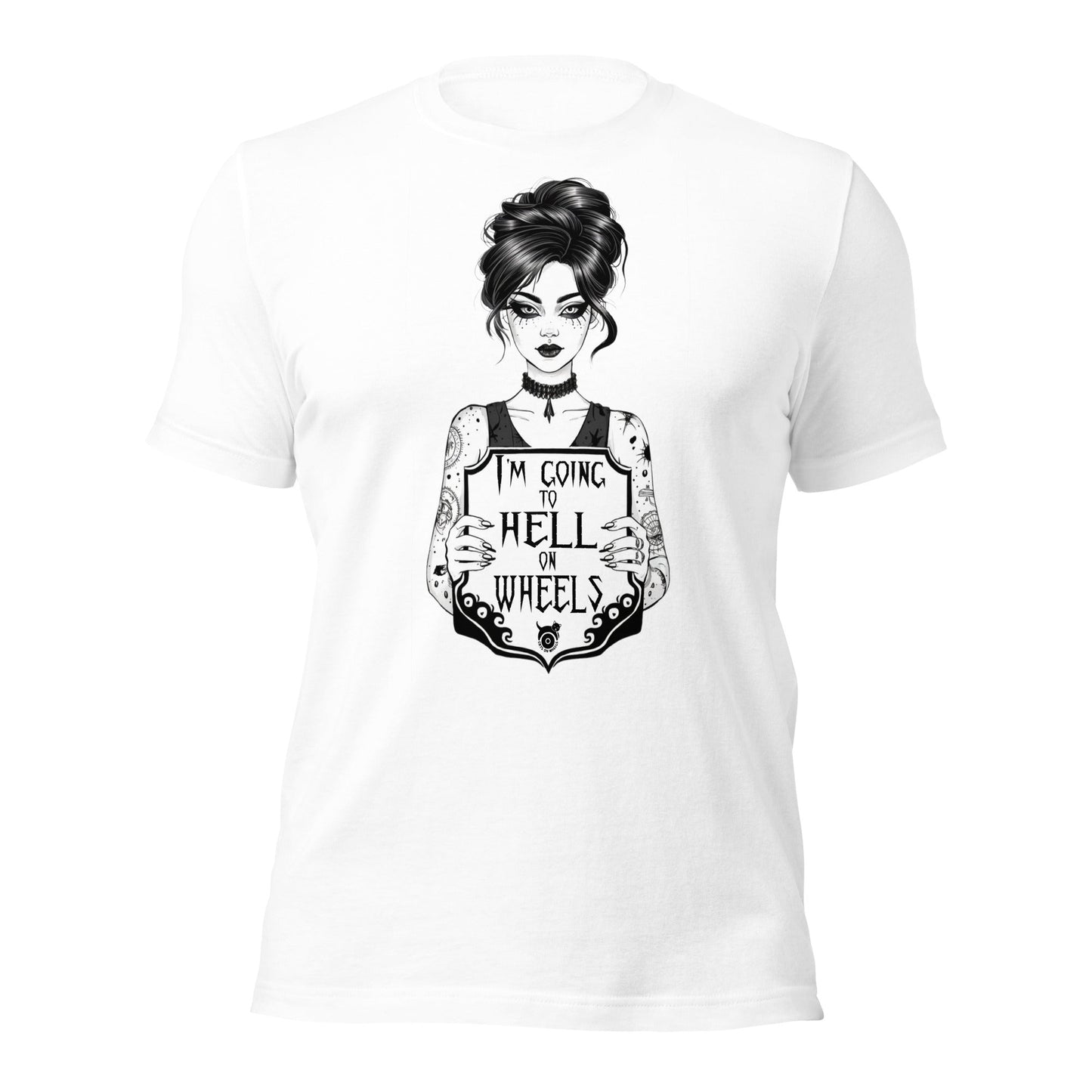 Going to Hell on Wheels t - shirt - Cats on Wheels