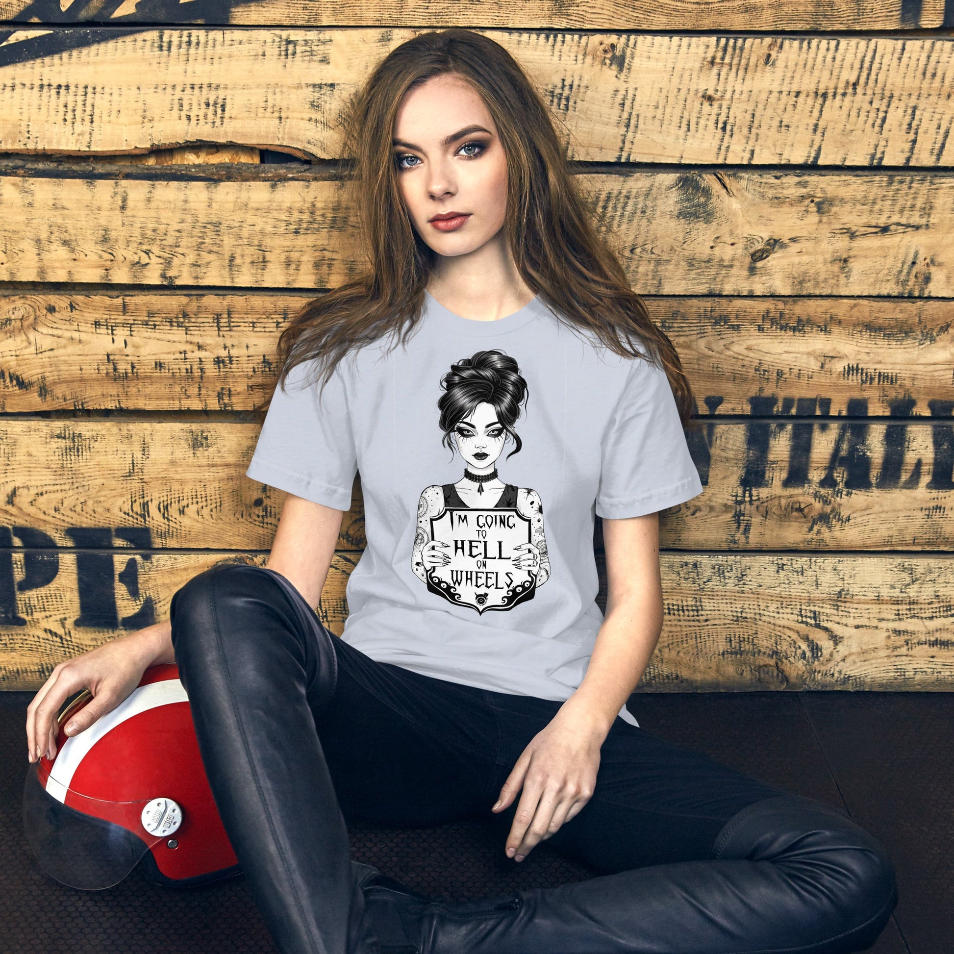 Going to Hell on Wheels t - shirt - Cats on Wheels