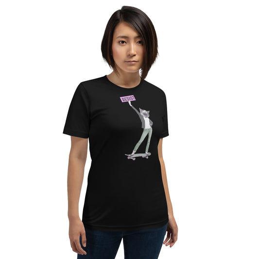 Resist unisex t-shirt - Cats on Wheels