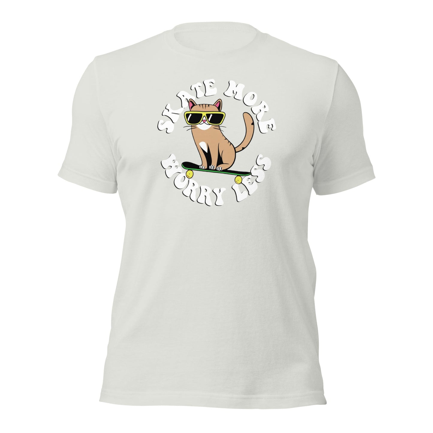 Skate More, Worry Less Cool Cat - Cats on Wheels