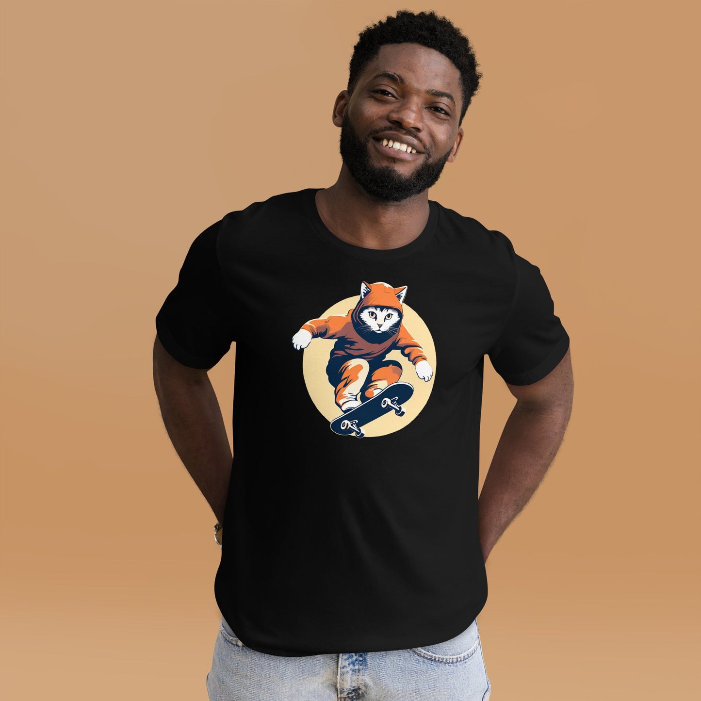 Skater Cat t-shirt - Cats on Wheels