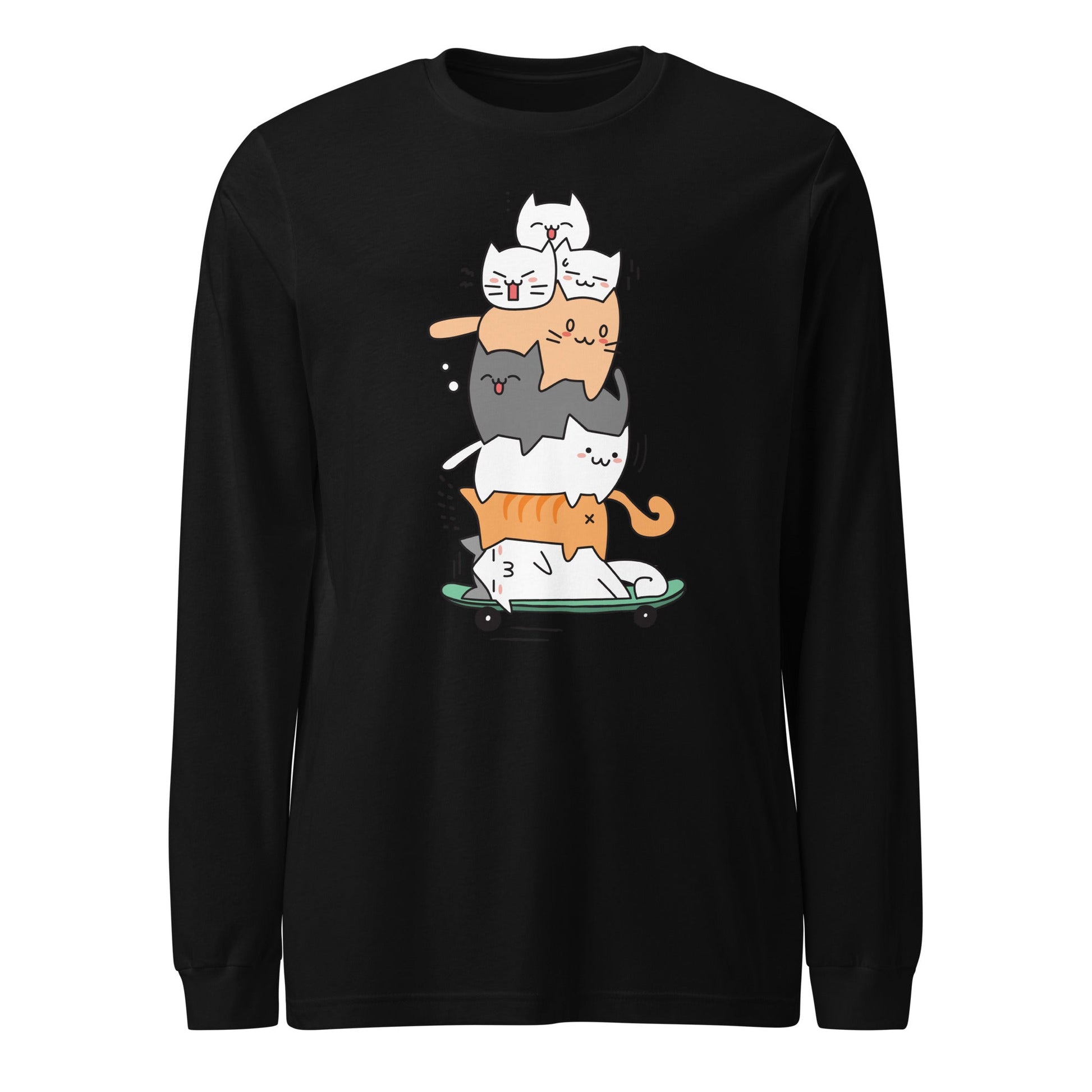 Stacks On! Unisex Long Sleeve Tee - Cats on Wheels