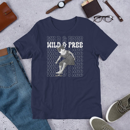 Wild and Free Unisex t-shirt - Cats on Wheels